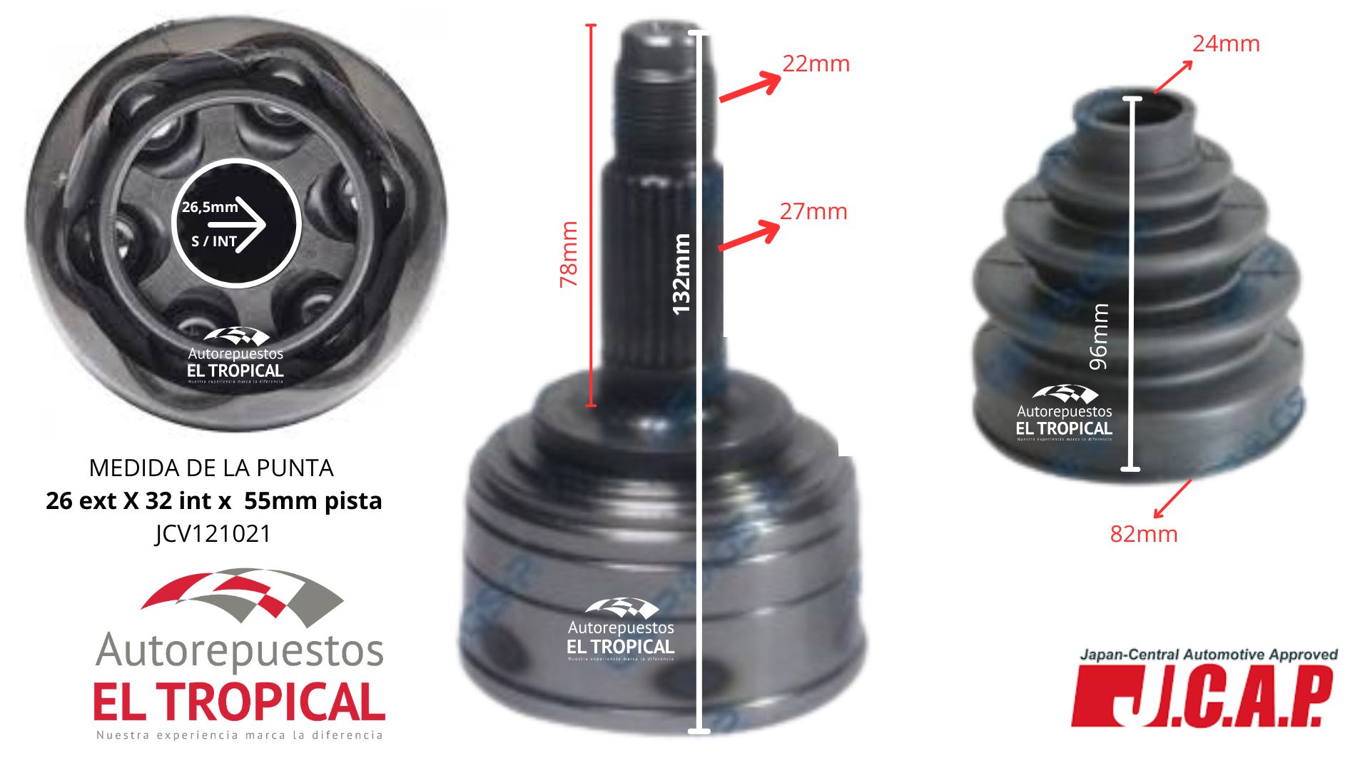 PUNTA DE EJE EXTERNA HONDA CIVIC D16