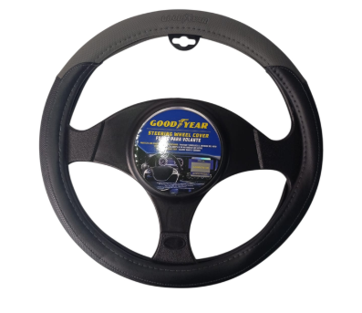 FORRO DE VOLANTE NEGRO/GRIS CUERO