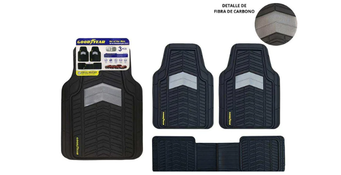 ALFOMBRA 3PZAS DETALLE SILVER GOOD YEAR
