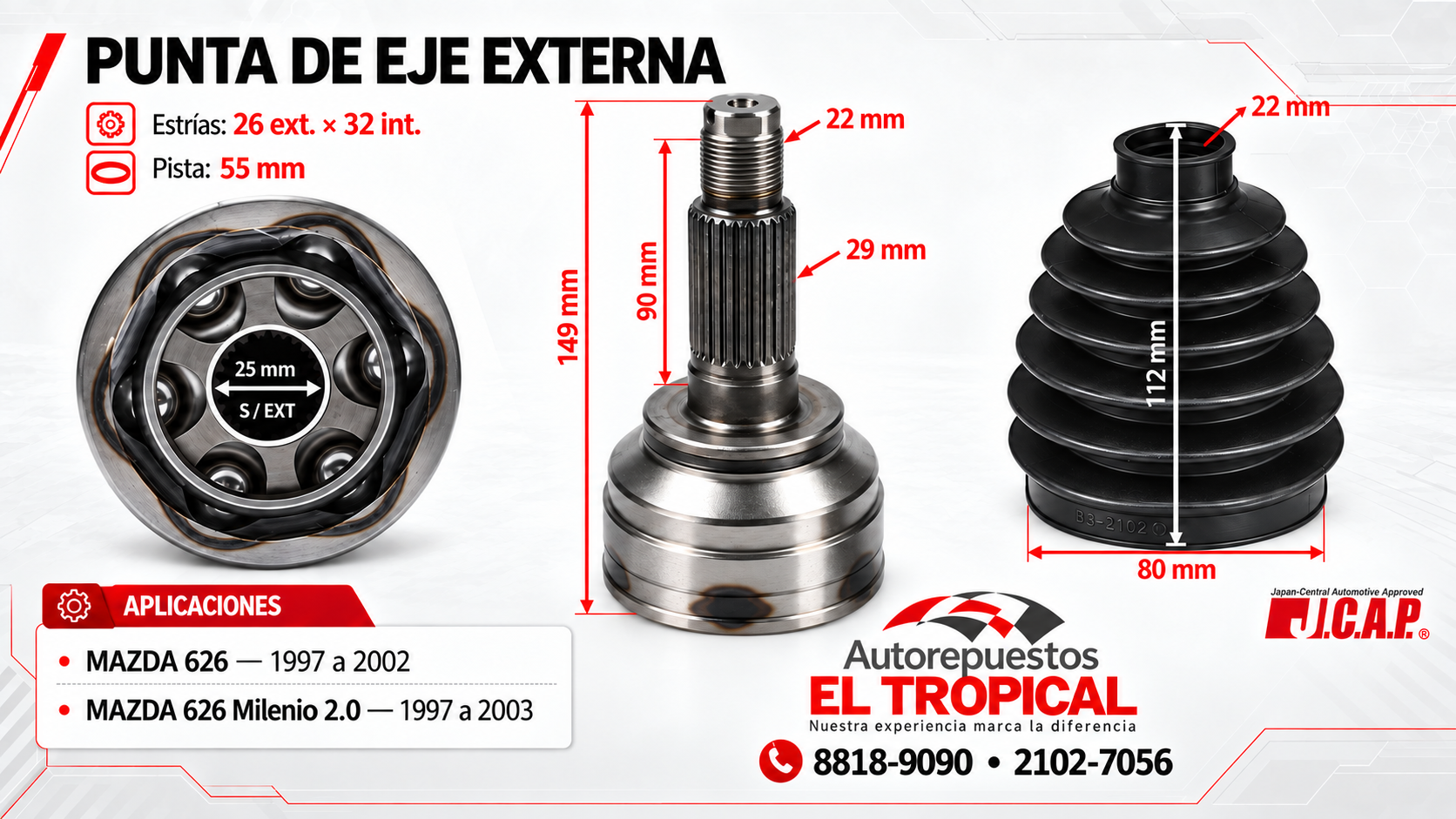 PUNTA DE EJE EXTERNA