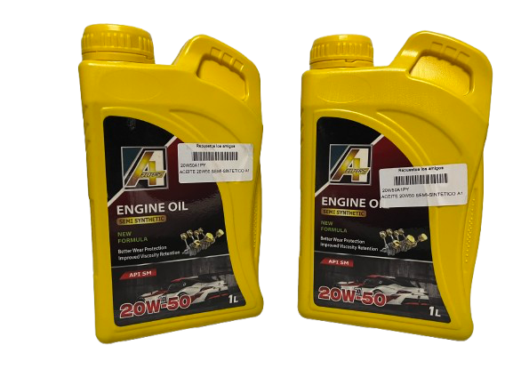 ACEITE 20W50 SEMI-SINTETICO MARCA A1 PRESENTACION DE 1 LITRO