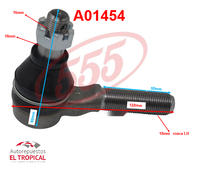 RÓTULA EXTERIOR LH E3000 T3000 T3500 77-