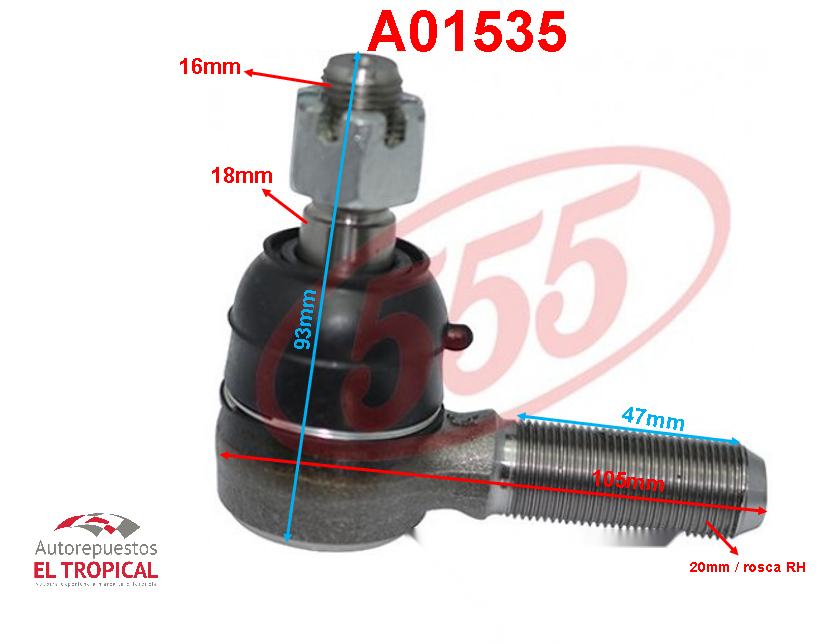 RÓTULA EXTERIOR RH.NPR NKR NQR 93- SE-5321R