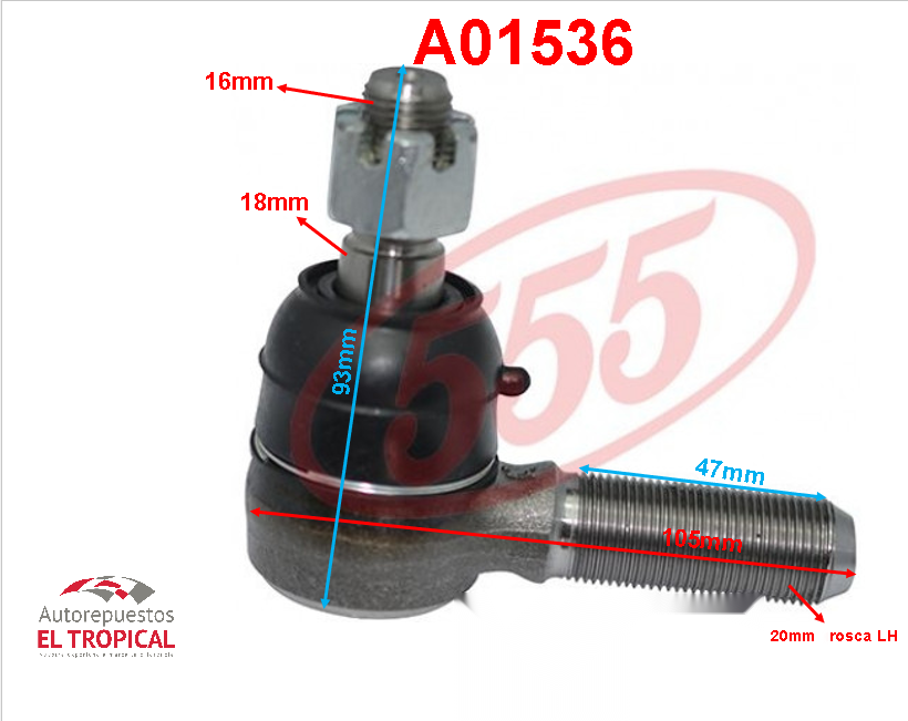 RÓTULA EXTERIOR LH. NPR NKR NQR 93- SE-5321L