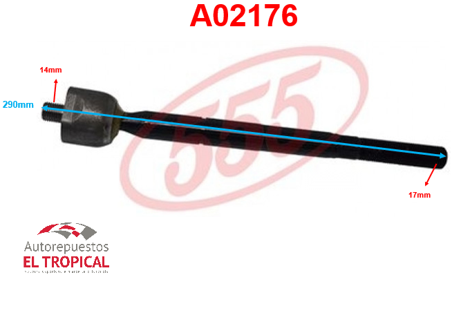 Rotula de cremallera DM.HIACE VAN 89-SR-2870