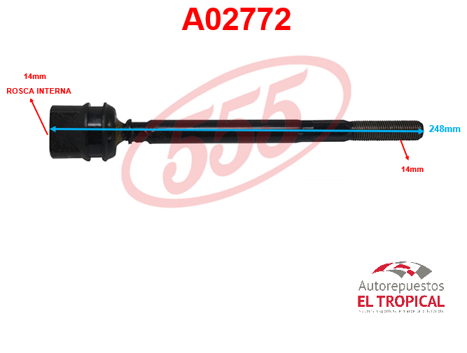 Rotula de cremallera SUBARU BRAT 1600 79-84 SR 6610