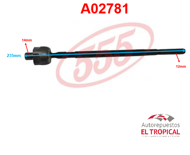 Rotula de cremallera CUORE JUSTY 84-SR-6630