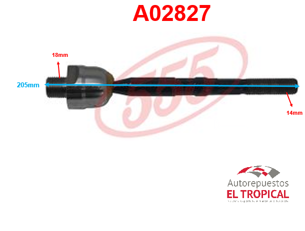 Rotula de cremallera SWIFT 10-SR-S010