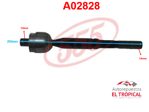 SR-S040 Rotula de cremallera ERTIGA 12- SWIFT 10-
