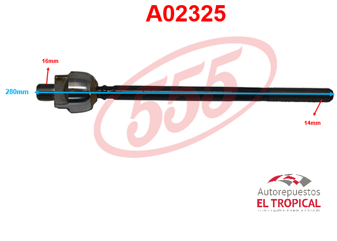 Rotula de cremallera MAXIMA 88-/STANZA 4X4 SR-4760