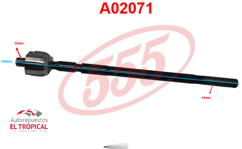 Rotula de cremallera.DM.AE80 -84/AT151 SR-2550