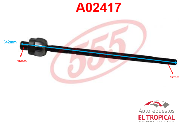Rotula de cremallera 323 89 SR-1550