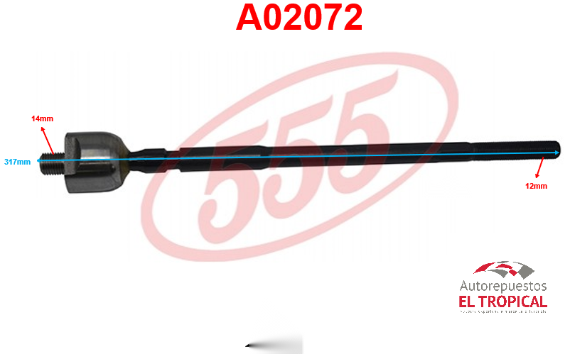 Rotula de cremallera DH.AE80-84/AT151 SR-2551