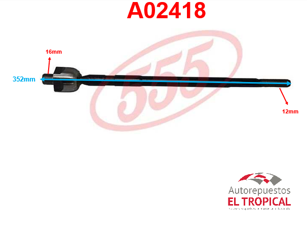 Rotula de cremallera 323 94-SR-1570