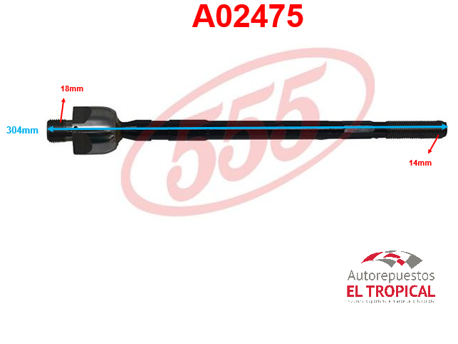 Rotula de cremallera 626 TELSTAR 87-91 SR-1501