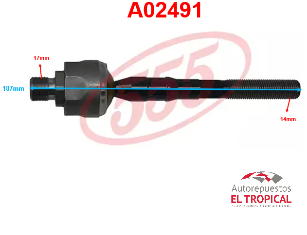 Rotula de cremallera.MPV 2WD V6 89- CORTA SR-1580