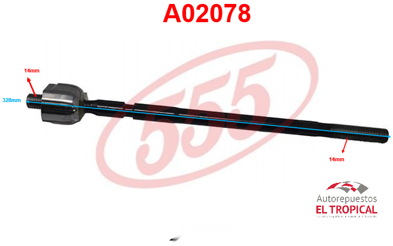 Rotula de cremallera DH. AE90/EE90/CE90 SR-2801