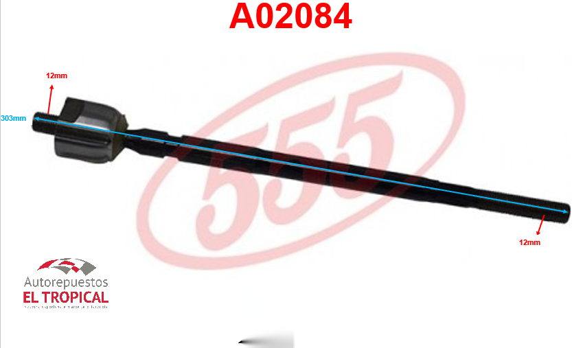 Rotula de cremallera.EL40/TERCEL90-94 SR-2940