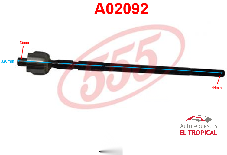 Rotula de cremallera DM TERCEL EL31 87-90 SR-2760
