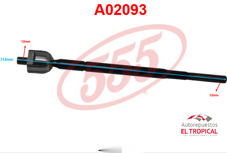 Rotula de cremallera DM EL50  94-SR-3570