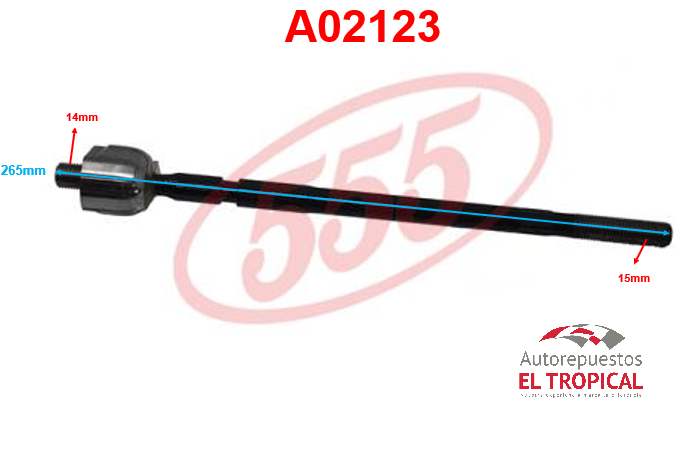 Rotula de cremallera AT170 171 CT17# 88-92 SR-2821