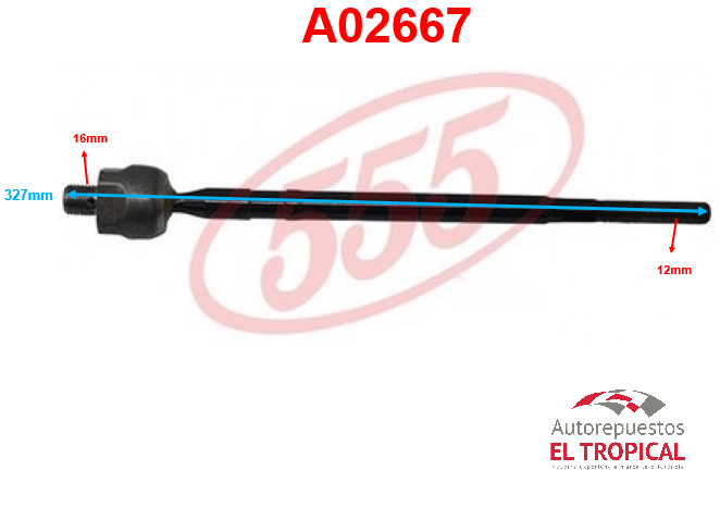 Rotula de cremallera LANCER 00- SR-7870