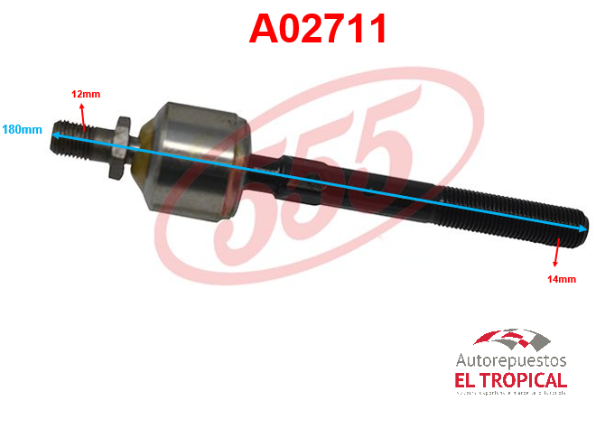 Rotula de cremallera CIVIC/CRX 88-91 SR-6170-M