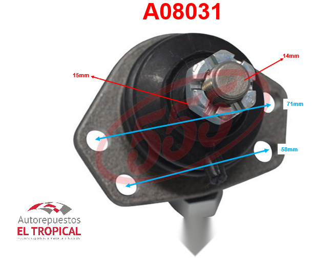 ROTULA SUSPENSION .HILUX-83 CROWN 87-SB-2811/2081