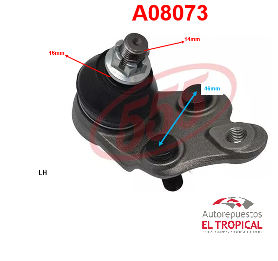ROTULA INFERIOR LH.EE90/AE92 87-SB-2802L