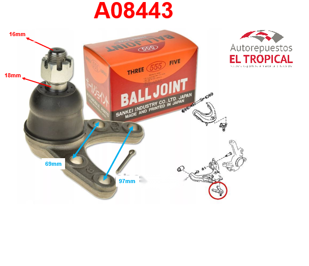 ROTULA INFERIOR B2600 86- 4WD SB-1542