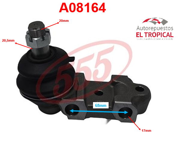 ROTULA SUSPENSION .COASTER 93-95 SB-3551