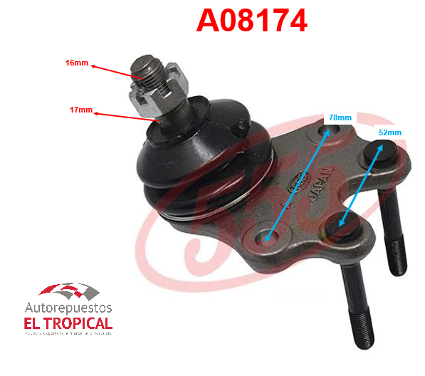 ROTULA SUSPENSION .HIACE 89- TODOS SB-2871