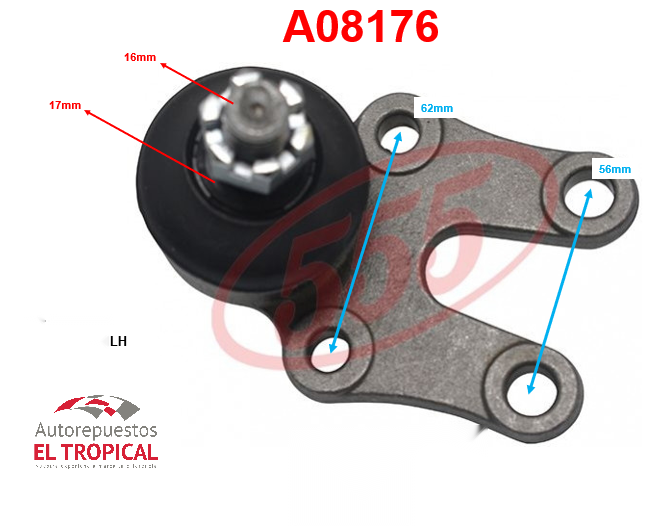 ROTULA INFERIOR LITEACE 83-MODELANTERO F 2WD SB-2502