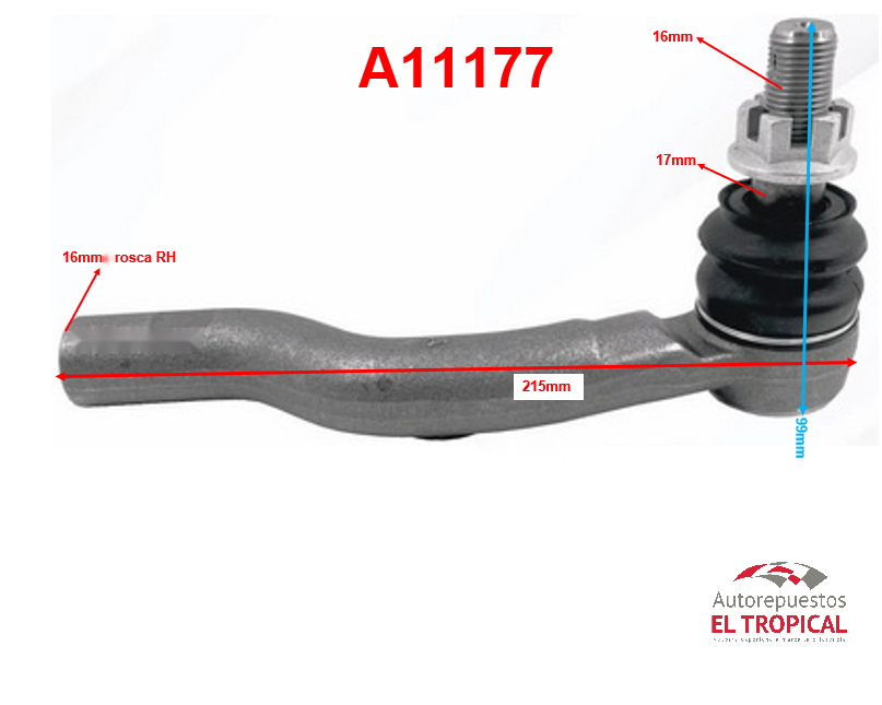 SE-A371R RÓTULA EXTERIOR RH. HIACE 19-
