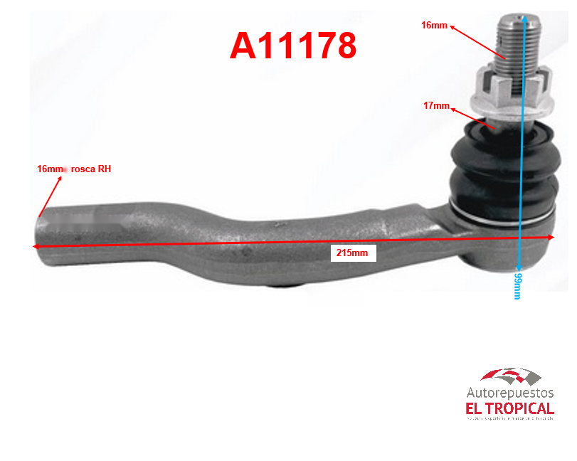 SE-A371L RÓTULA EXTERIOR LH. HIACE 19-