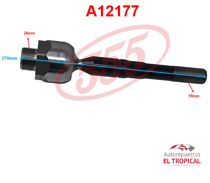 Rotula de cremallera HIACE 19- SR-A370