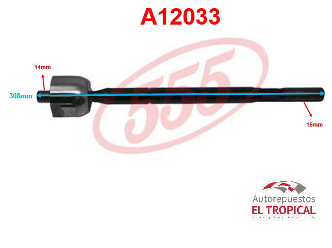 Rotula de cremallera HILUX 15- FORTUNER 16- VIGO 4X4