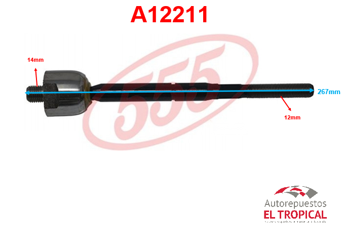 Rotula de cremallera SENTRA 06 B16 SR-N290