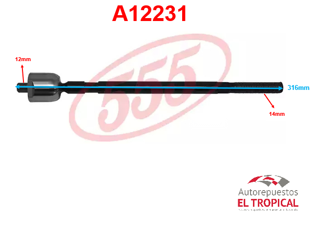 Rotula de cremallera PLATINA SR-N110