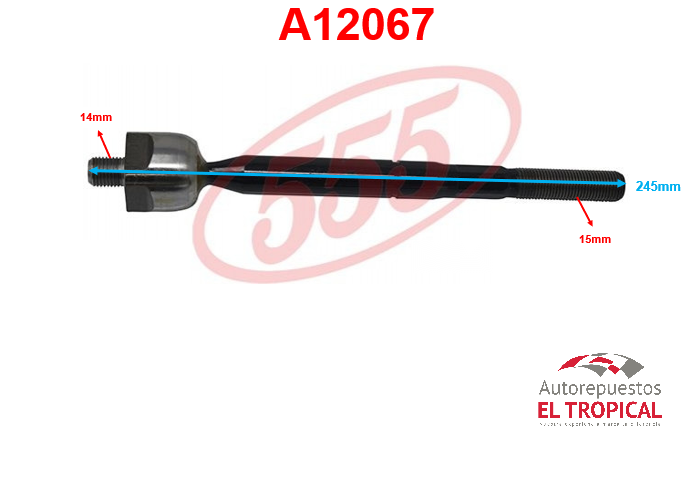 Rotula de cremallera  COROLLA  11-  SR-T540