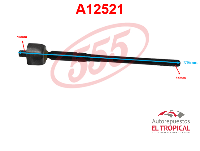 Rotula de cremallera  D-MAX 02-  SR 5360