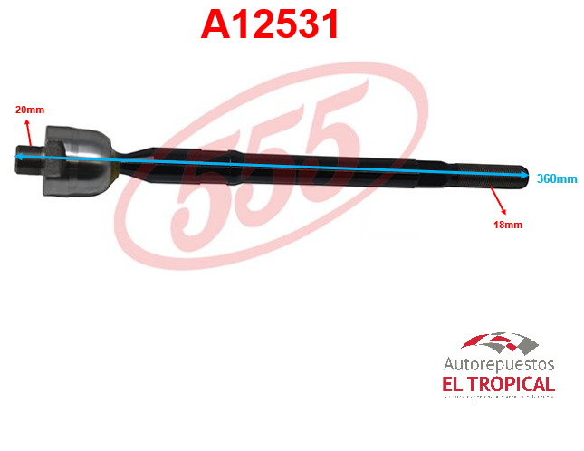 Rotula de cremallera GLF NPR 04-5420