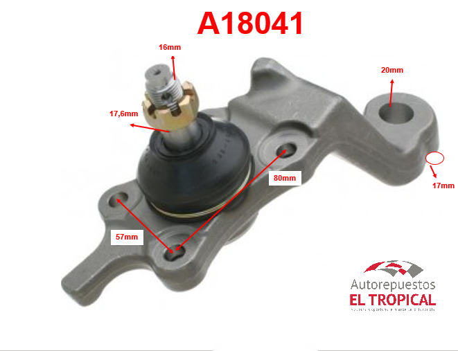ROTULA DE SUSPENSION INFERIOR TACOMA 95-03 4WD SB-3792R