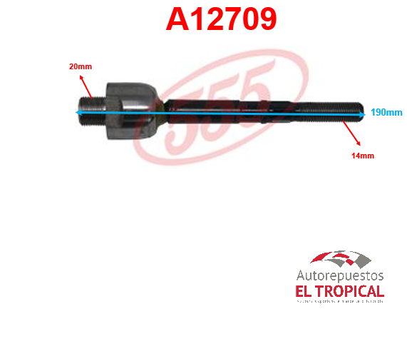 Rotula de cremallera CIVIC USA 12- SR-H570-M