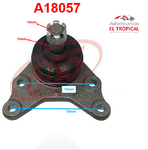 ROTULA DE SUSPENSION SUPERIOR.HILUX 97-SB-3621
