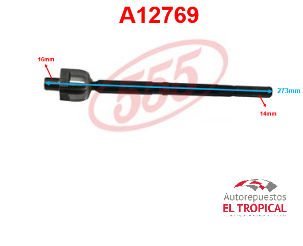 Rotula de cremallera CRV 12- SR-H500