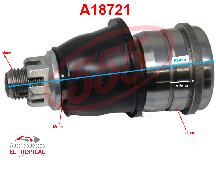 SB-H112  ROTULA DE SUSPENSION INFERIOR  CITY  FIT  09-14