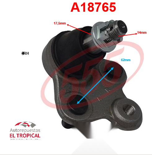SB-H024R  ROTULA DE SUSPENSION INFERIOR  RH  CRV 10-