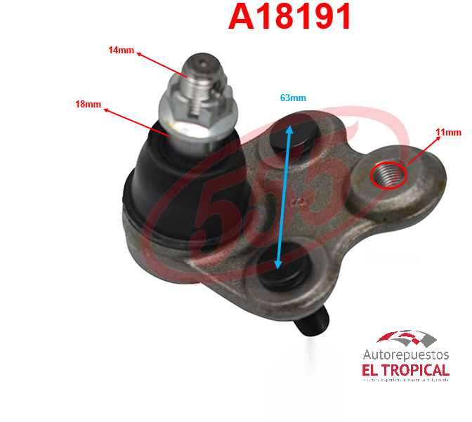ROTULA DE SUSPENSION INFERIOR SB-A392 RAV4 2000cc 19-