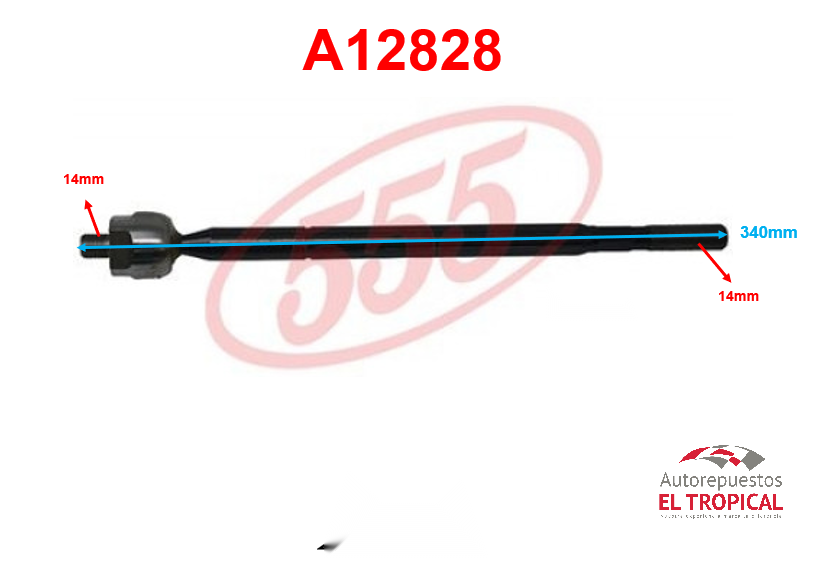 SR-S290 Rotula de cremallera ERTIGA 18-